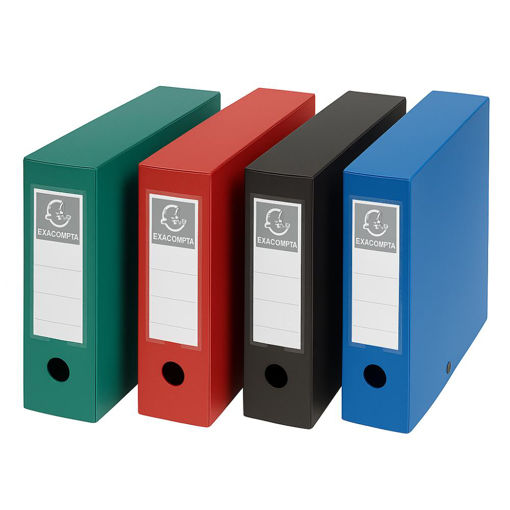 Picture of EXACOMPTA BOX FILE WITH BUTTON 80MM